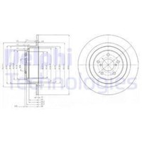Delphi 2X Bremsscheibe Hinten Ø290 Mm FüR Subaru Legacy III Station Wagon BH