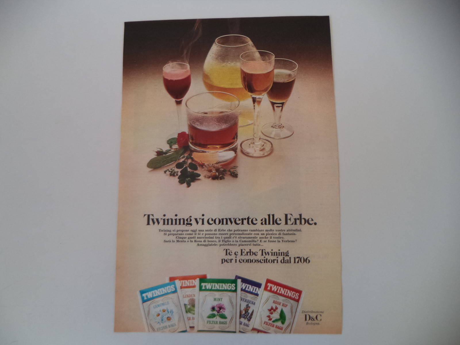 advertising Pubblicità 1973 TE' TWINING