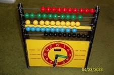 Vintage Brio Wooden Abacus Calender Clock Made in Sweden