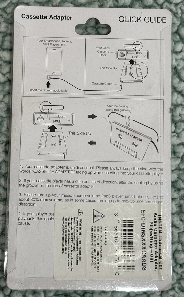 Adaptador de cinta de casete de audio para automóvil paquete de conexión de CD portátil con conector de 3,5 mm Foto 3 de 4
