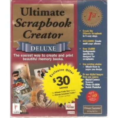 Ultimate Scrapbook Creator Deluxe PC CD create custom digital picture albums +