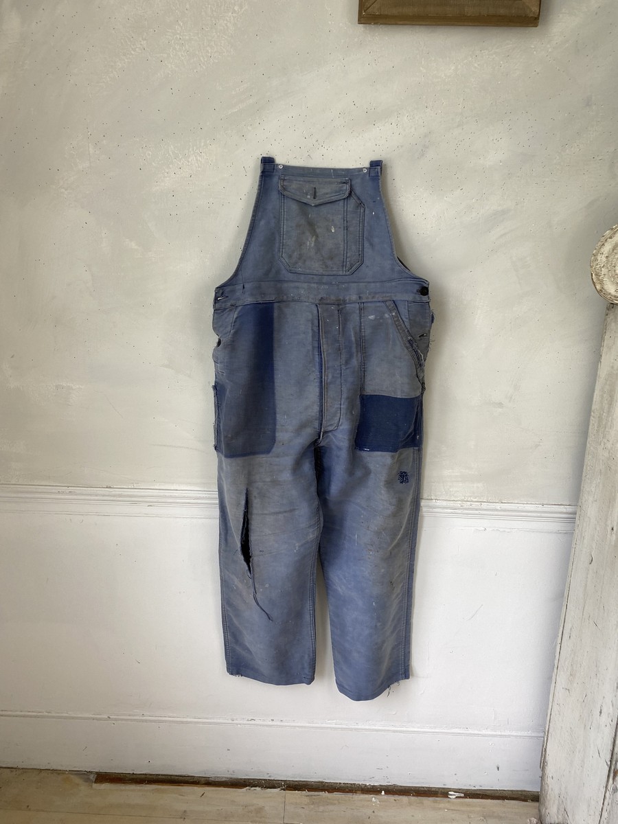 パンツ 1940's moleskin overall MOLESKIN Vintage Overalls French Blue Denim 1940s 36 inch