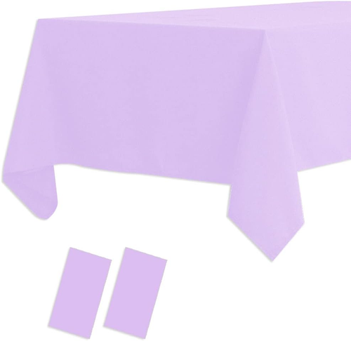 2 Pack Plastic Tablecloths Disposable Plastic Table Covers Table Cloths BBQ Picn