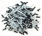 100 1/8" Black Aluminum Pop Rivets - Up To 1/4" Grip Range #2095
