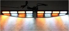 Race Sport White Amber Strobing Hi power LED Beacon Visor With 15+ patterns