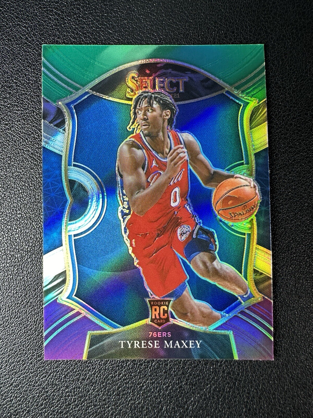 2020-21 Select Tyrese Maxey RC Concourse Purple Green White Prizm #81 76ers