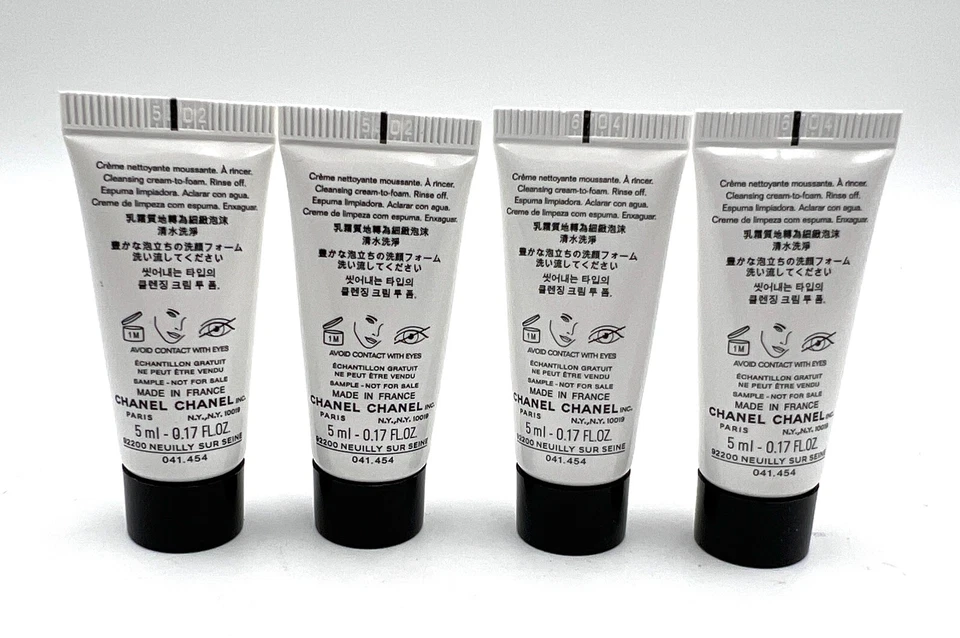 Lote de 4: Chanel La Mousse Crema Limpiadora a Espuma ~ 5 ml * 4 = 20 ml / 0,68 oz Total Foto 2 de 2