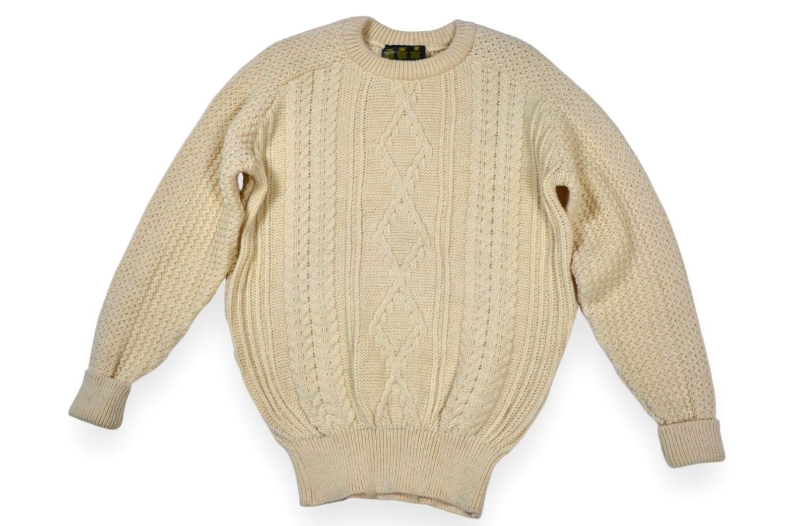 Men’s Barbour Sweater Wool Vintage Ivory England Size 38