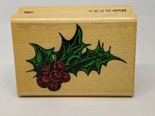 Mistletoe - Wood / Rubber Stamp -Inkadinkado 2 x 1.5