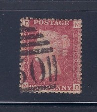 GB  Q Victoria 1p Red  Sc#33 Plate 200 (GB384)