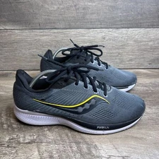 Saucony Guide 14 S20654-45 Mens 10 Running Shoes Gray Charcoal Athletic Sneakers