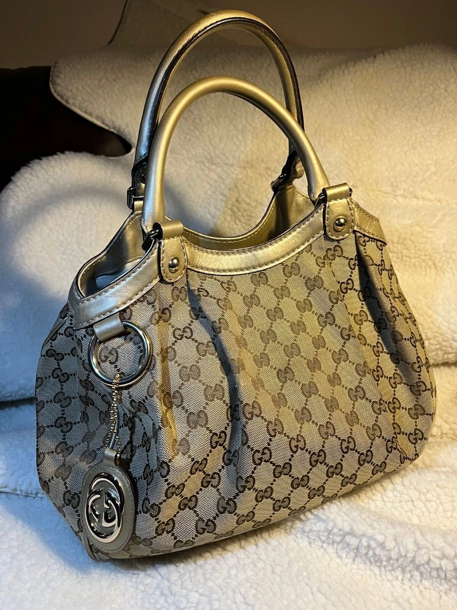 Gucci Black GG Canvas Medium Sukey Tote Bag