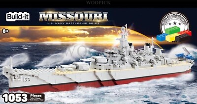 Oxford MISSOURI US Navy Battleship BB-63 Brick Mania Block 1053pcs
