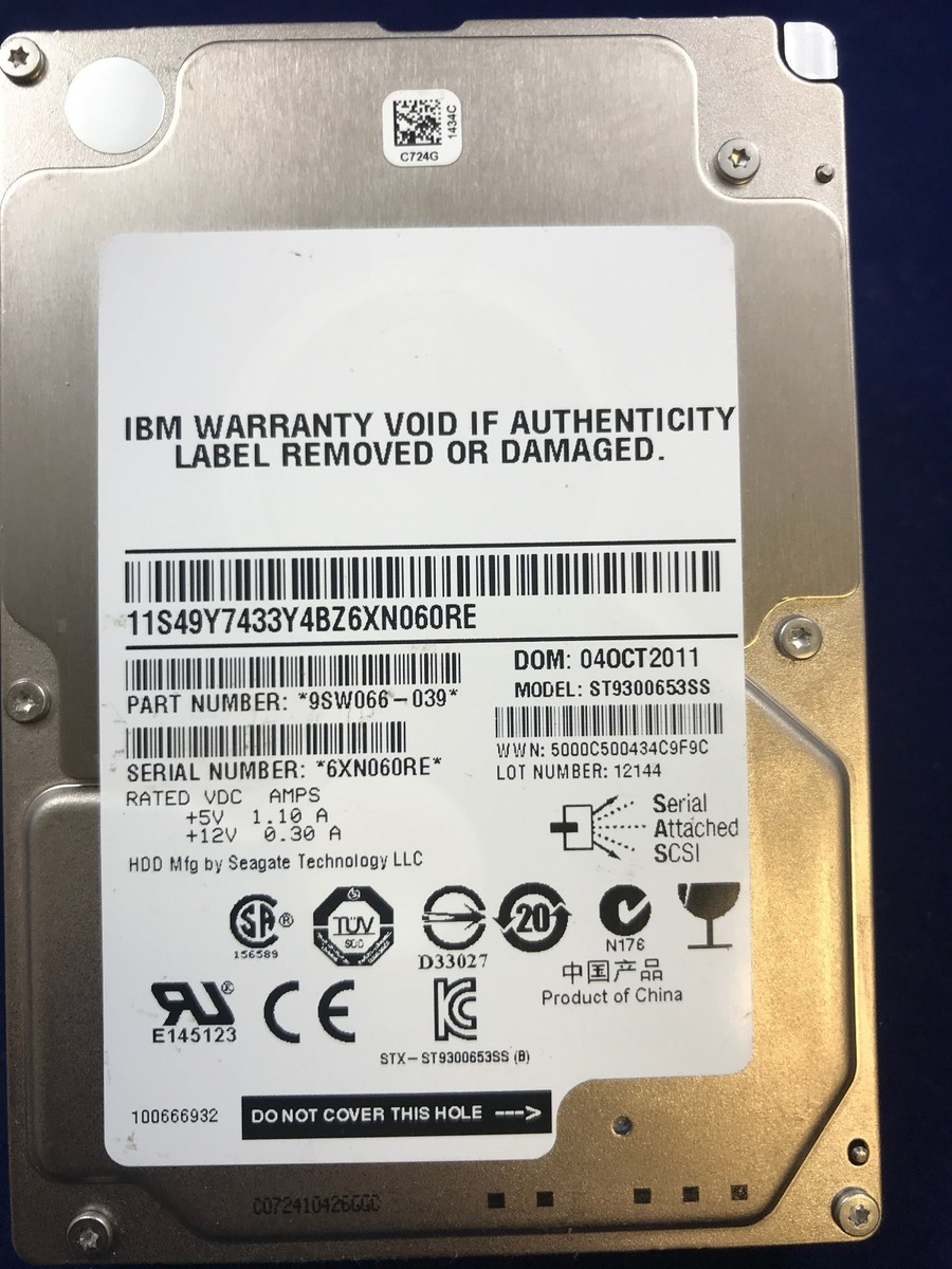 (未使用･未開封品)　レノボ・ジャパン旧IBM 300GB 15K 6Gb 2.5型 SAS HDD 00MJ141 kmdlckf IBM 00 aj300 - 600 GB 15 K 2.5インチSAS 6 Gb / s HS HDD 並行