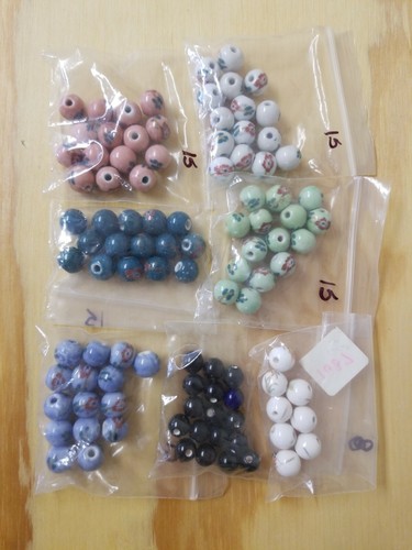 Mixed Lot of Porcelain Round Beads 
