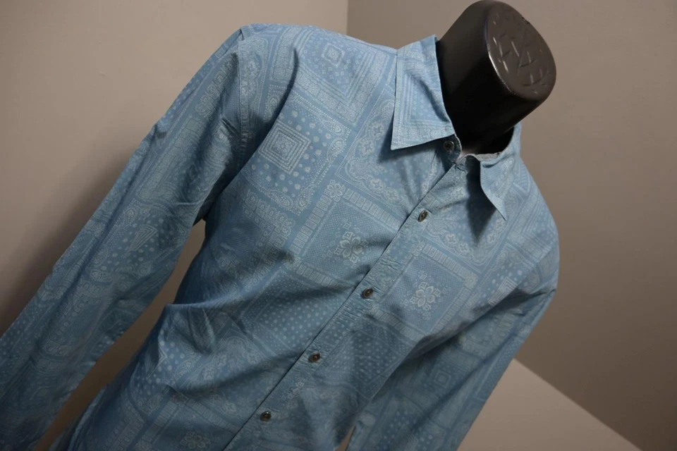 Vintage Guess Western Snaps Shirt Long Sleeve Slim Fit Aztec Mens Size XL - Image 4 of 4