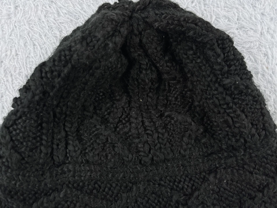 GAP Beanie Toque Womens One Size Black Knit 100% Acrylic Snow Ski Foto 2 de 4