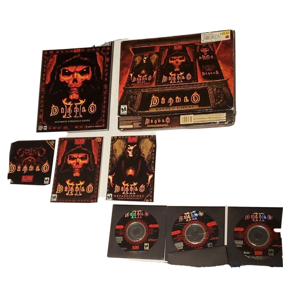 Diablo 2 Battle Chest 2001 PC Game, w/ Manuals Missing Expansion