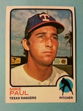VINTAGE MIKE PAUL #58 TEXAS RANGERS * 1973 TOPPS MLB BASEBALL