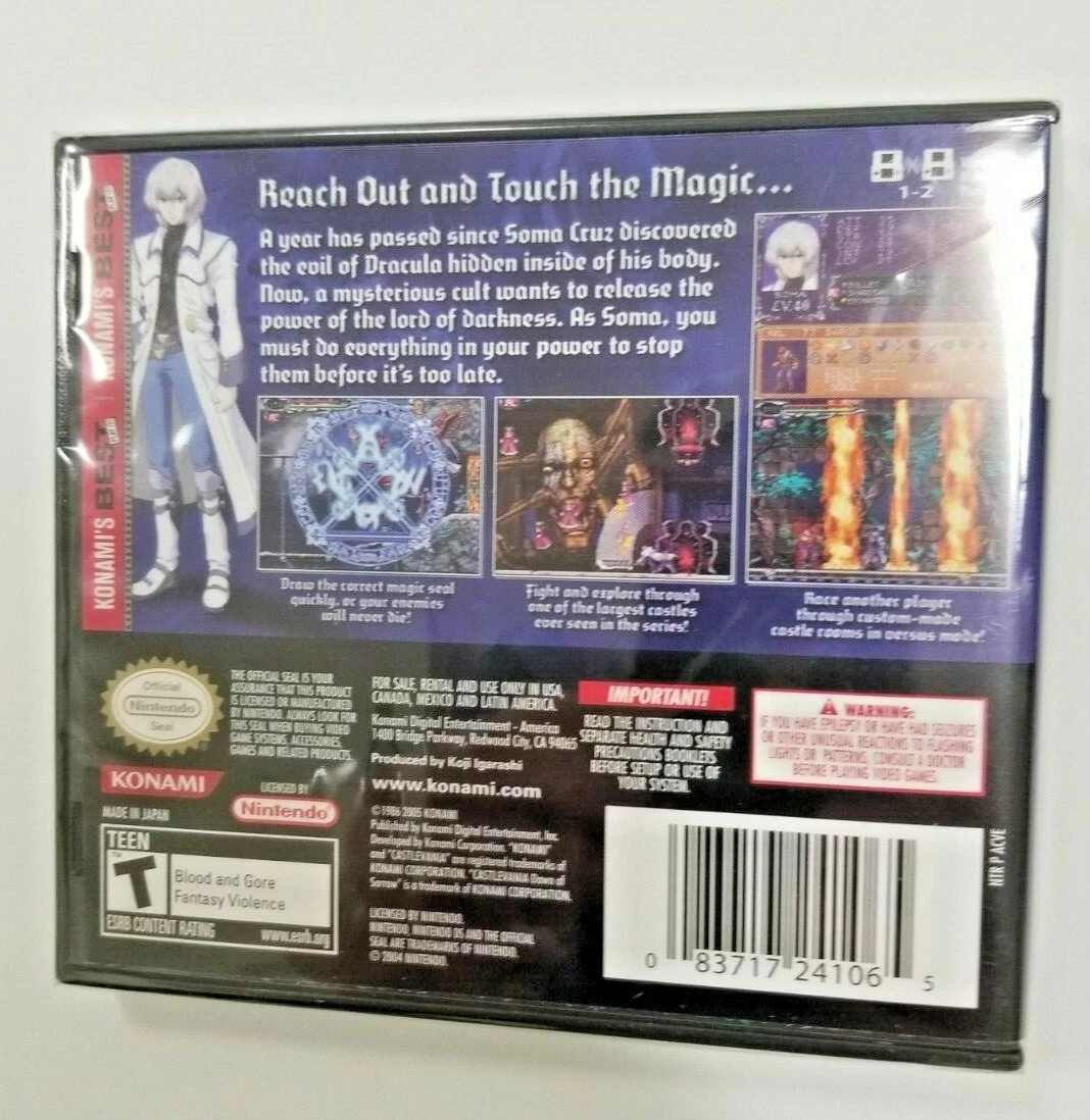 Castlevania Dawn of Sorrow (Nintendo DS) New, Factory Sealed!