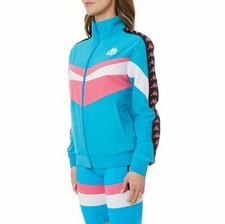 Kappa Football Cimanhi Track Jacket Blue Turkis Hot Pink Black - S - Nwt