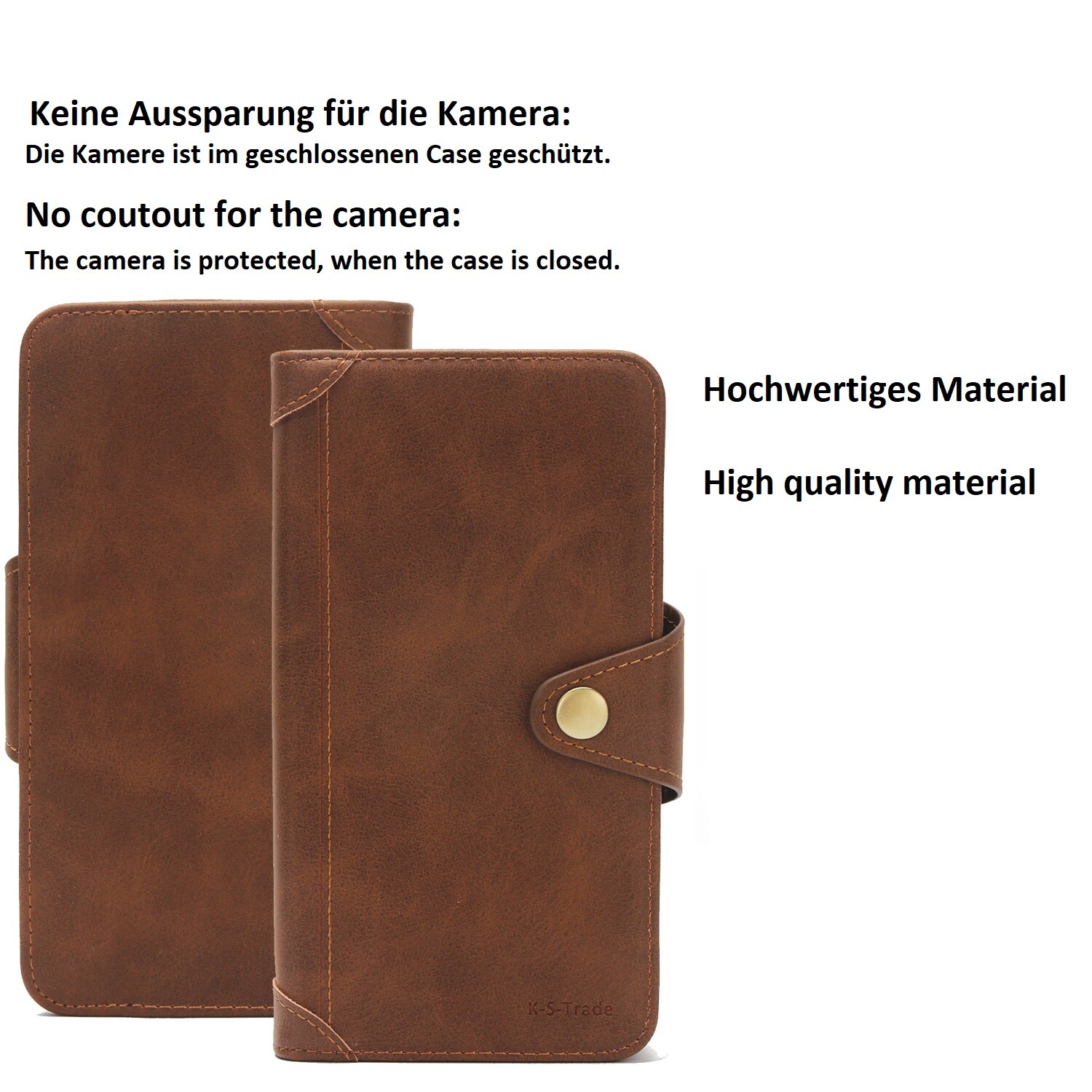 Housse Portefeuille Pour Sony Xperia L4 - Avec écouteurs - Simili Cuir Marron