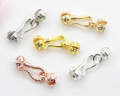 10Pcs 14K 18K Gold Flower Bud Clasp for Necklace Bracelet Jewelry DIY Chain