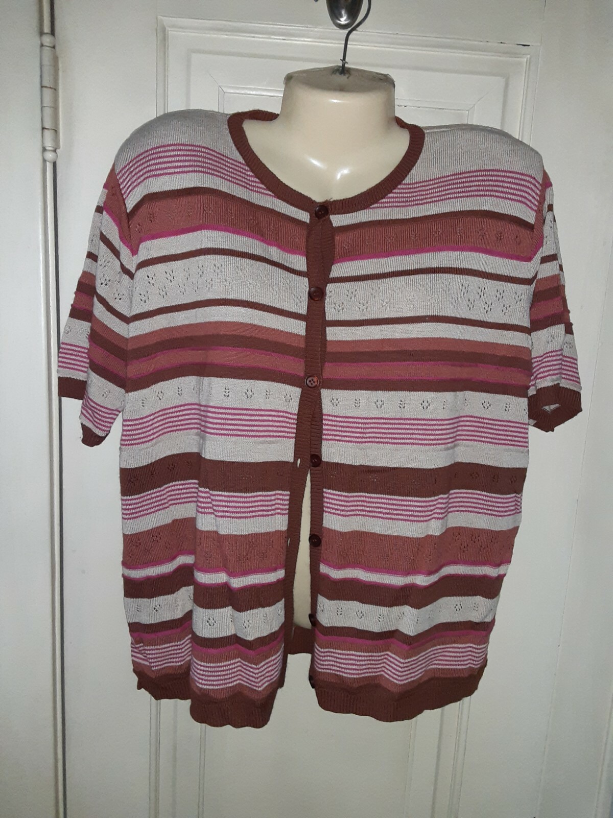 Short Sleeve Cardigan Sweater Size 