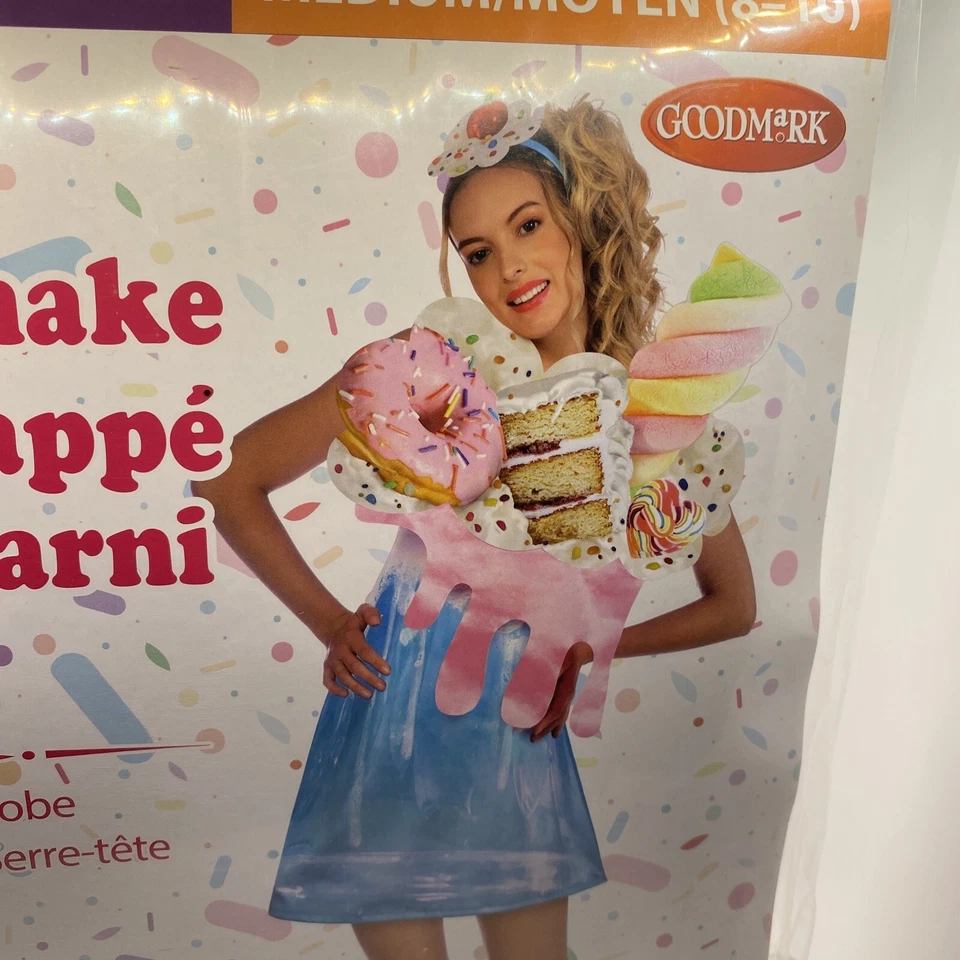 Freakshake Woman's Halloween Costume Donut Cake Milkshake Candy Size Medium 8-10 Foto 3 de 4