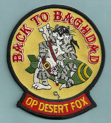 VFA-103 STRIKE FIGHTER SQUADRON OPERATION DESERT FOX BACK TO BAGHDAD PATCH