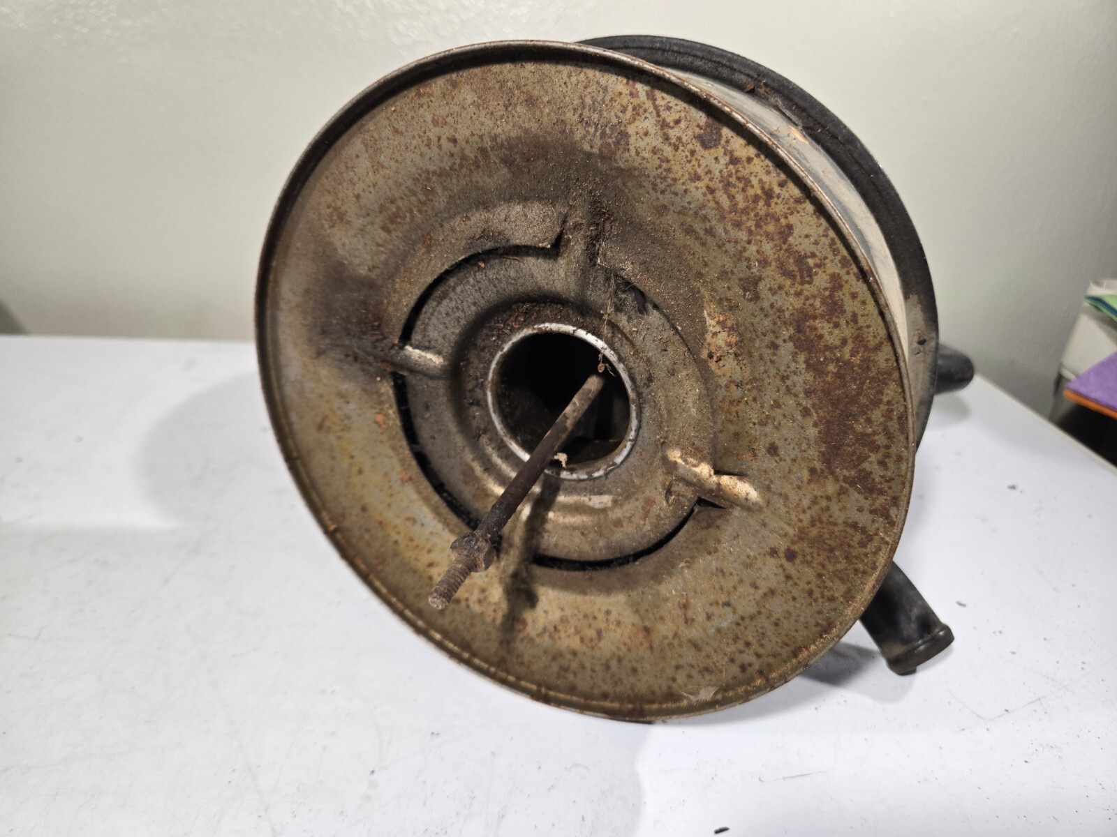 JEEP CJ5 CJ6 DAUNTLESS V6 OIL BATH AIR CLEANER COMPLETE Great Decal