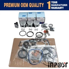 STD D722 Rebuild Kit Full Gasket Kit Piston Ring Bearing Set for Kubota 67MM