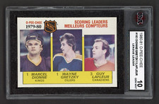 1980-81 OPC #163 DIONNE/GRETZKY/LAFLEUR LEAGUE LEADER KSA 10 GEM MINT