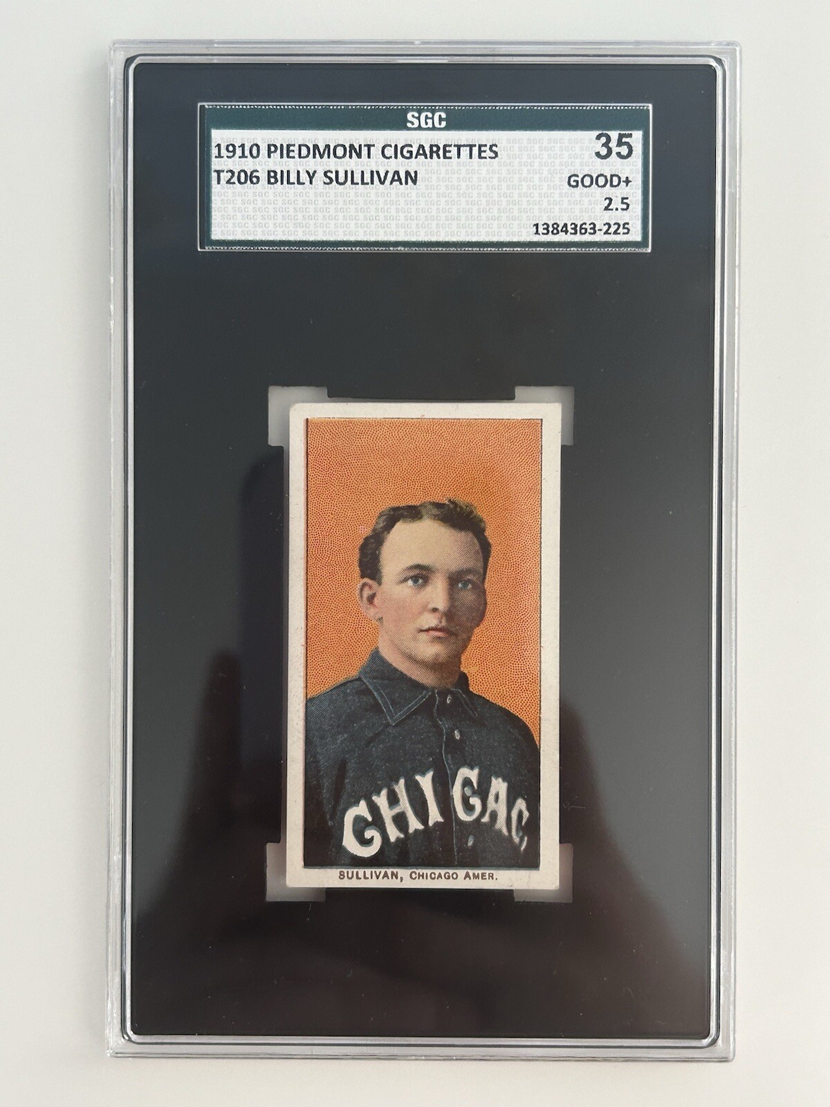 1910 T206 Billy Sullivan : Piedmont 350 SGC 2.5  CRISP CONERS