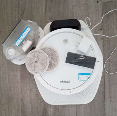 BISSELL Spinwave 2859 Wet and Dry Robotic Vacuum Cleaner - Pearl White - VGC