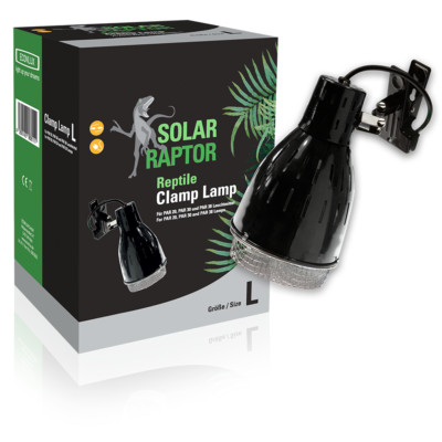 SOLAR RAPTOR  ClampLamp - PAR20/30/38 - Large - bis 160W - E27-Sockel