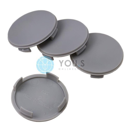 4 X You.S Coprimozzo Silicone Adesivo 60,0 MM - Teschio Stemma Rosso Argento