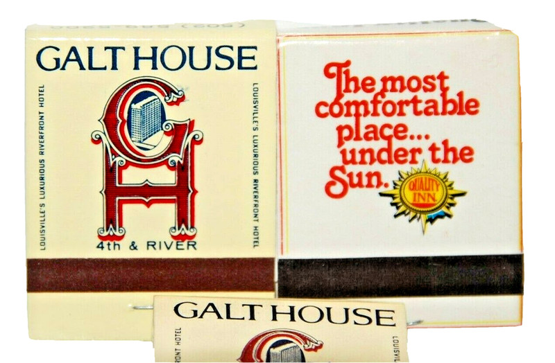 Galt House Louisville Hotel Quality Inn Riverview Covington KY Matchbook