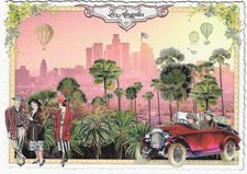 Postcard Glitter Tausendschoen Los Angeles Skyline California Postcrossing