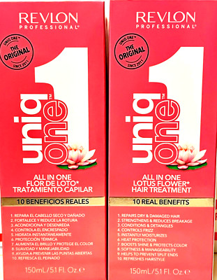 Uniq One Lotus Flower  10 in 1 Leave In Conditioning Treatment 5.1oz 2 Pack