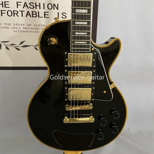 Joe Bonamassa Black Beauty lp Electric Guitar Ebony Triple Pickup Solid Body
