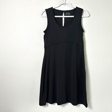 Eddie Bauer Dress Size S Black Built In Bra Sport Stretch Sleeveless Athleisure