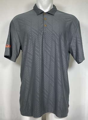 Super Bowl XLIX 2015 Nike Dri-Fit Gray Performance Golf Polo Shirt Men's LARGE