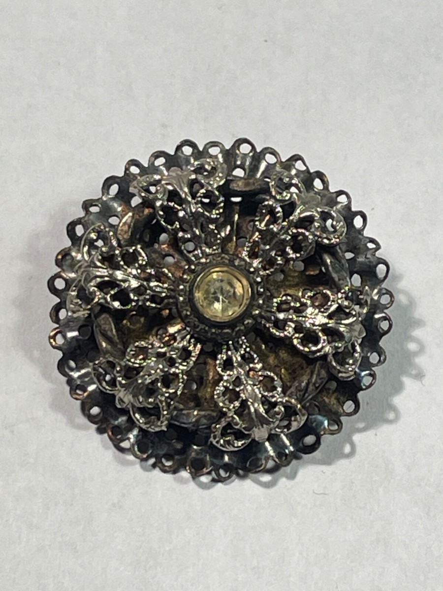 BROCHE ANCIENNE EN Argent Massif Pieces De Louis Xv 1/10 Ecu Au Bandeau 1746 T EUR 15,00 - FR