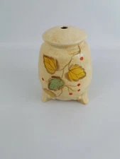 Vintage Art Deco Hand Painted Leaves Design Ceramic Footed Table Lamp Base