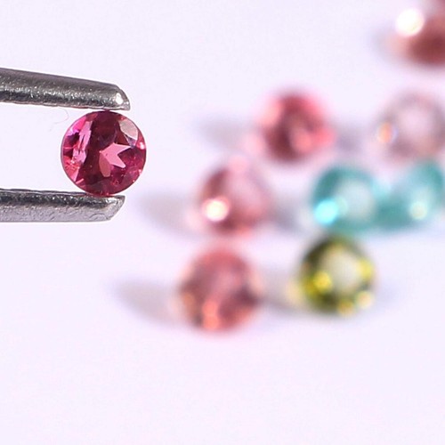 Natürlicher Turmalin rund facettierter Schliff lose kalibriert Edelstein fertig für Schmuck - Bild 8 von 18
