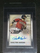 2021 Topps Series DAULTON VARSHO RC 96/199 BLACK AUTO PARALLEL 70 YEARS OF TOPPS