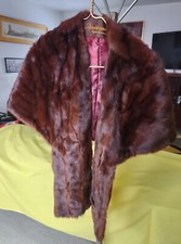 VINTAGE MINK FUR CAPE-SCARF-SHAWL 1950s S/M- FITH AVE NY-ARNOLD CONSTABLE  