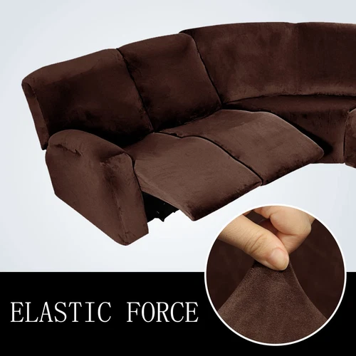 Anbausofabezug 5-Sitzer Ecksofa Couch Schonbezug Stretch Möbelbezug - Bild 59 von 134
