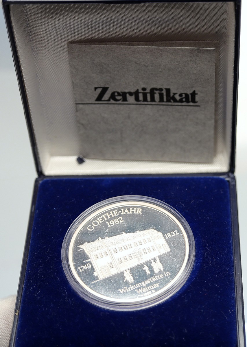 1982 GERMANY Wolfgang Von Goethe Writer Politician Proof Silver